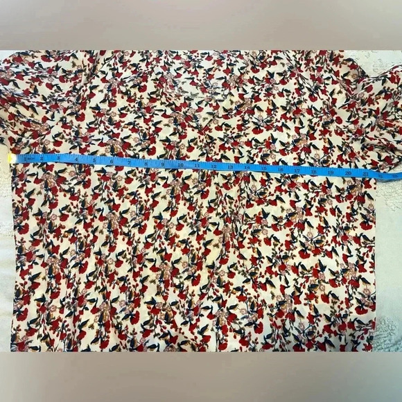 Max studio ruffle sleeve floral blouse - Picture 6 of 8